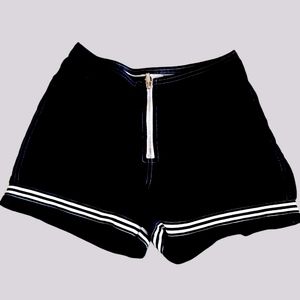 Blanc Noir Black and White Stripes Shorts